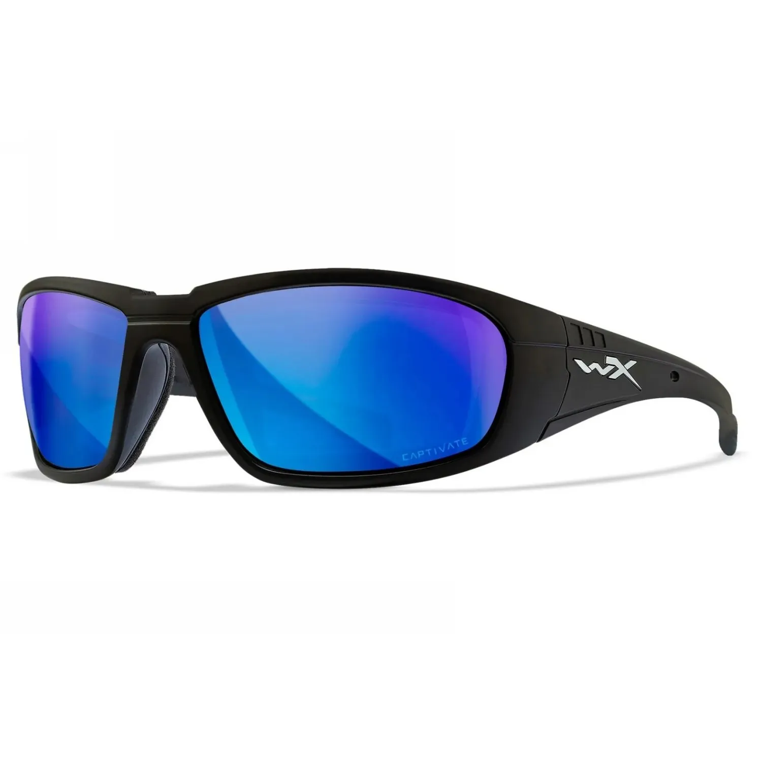 Okulary taktyczne Wiley X BOSS Captivate Polarized Blue Mirror / Matte Black Frame