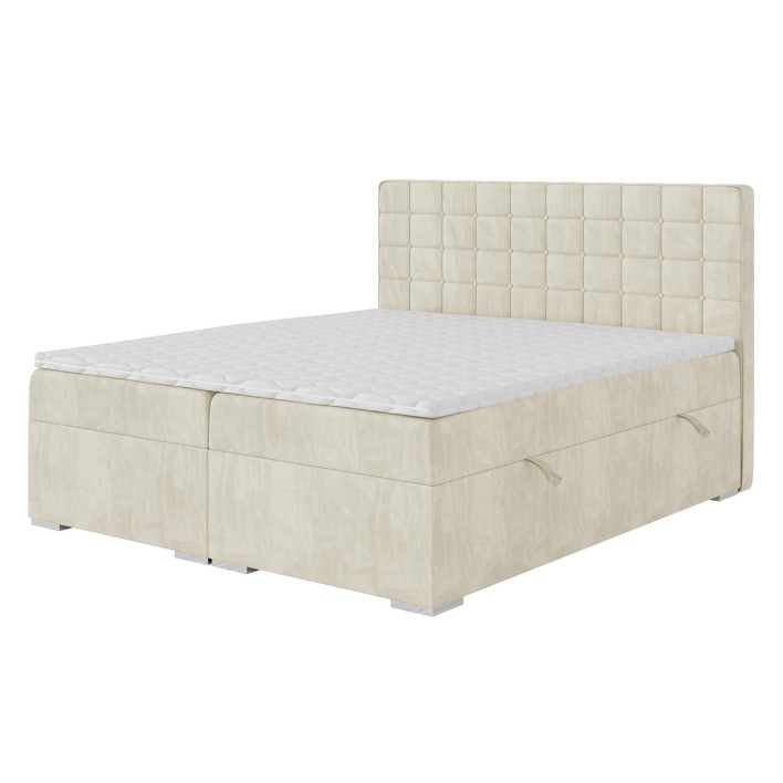 Łóżko kontynentalne z pojemnikiem i topperem CARLO | 180x200 | Kolor do wyboru