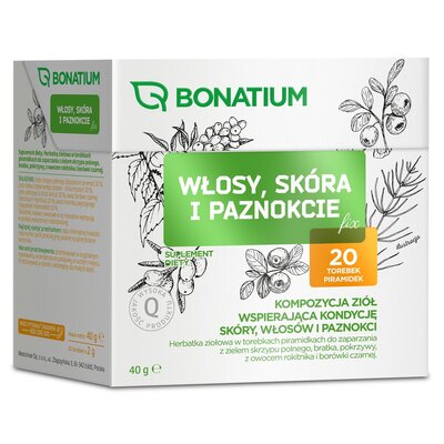 Bonatium Włosy, skóra i paznokcie fix Herbatka ziołowa, 20 sasz.