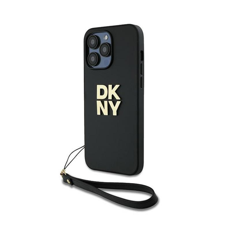 Zdjęcia - Etui DKNY Wrist Strap Stock Logo -  iPhone 14 Pro  (czarny)