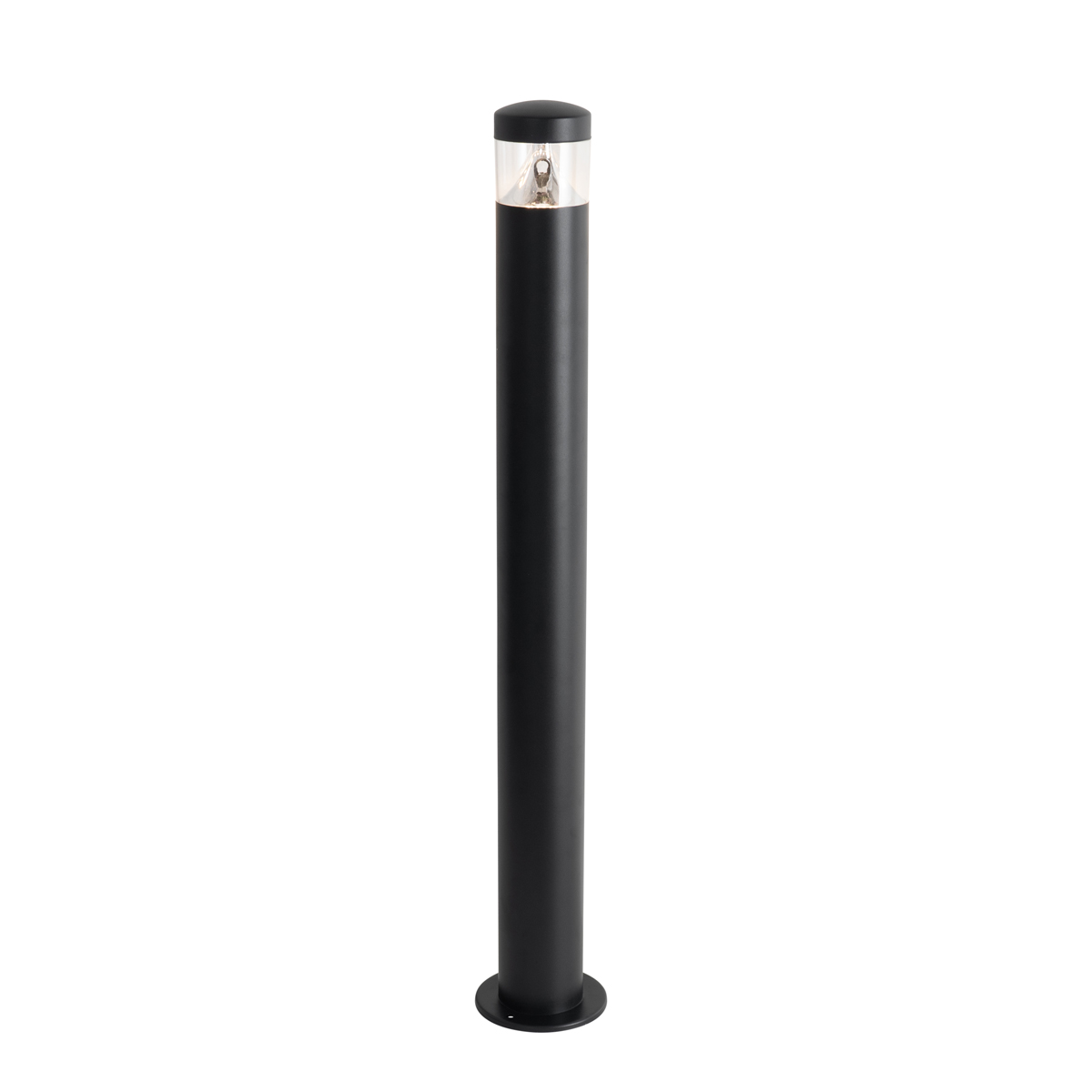 QAZQA Nowoczesna lampa zewnętrzna czarna 80 cm IP44 z LED - Roxy