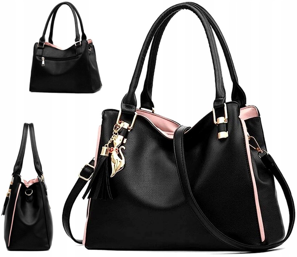 SKÓRZANA POJEMNA TORBA DAMSKA MIEJSKA TOREBKA