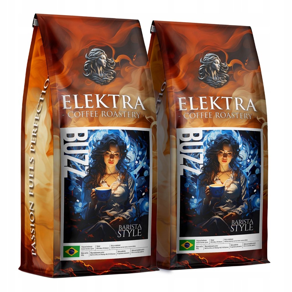Kawa Ziarnista -Buzz-Barista Świeżo Palona 2X1Kg-Palarnia Kawy Elektra Line