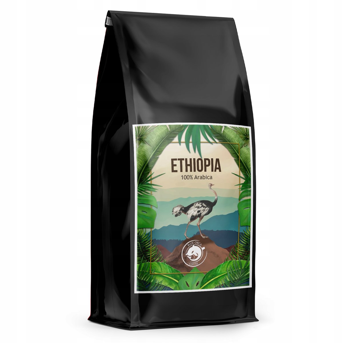 Kawa Ziarnista Ethiopia 500g Świeżo Palona 100% Arabica - Blue Orca Coffee
