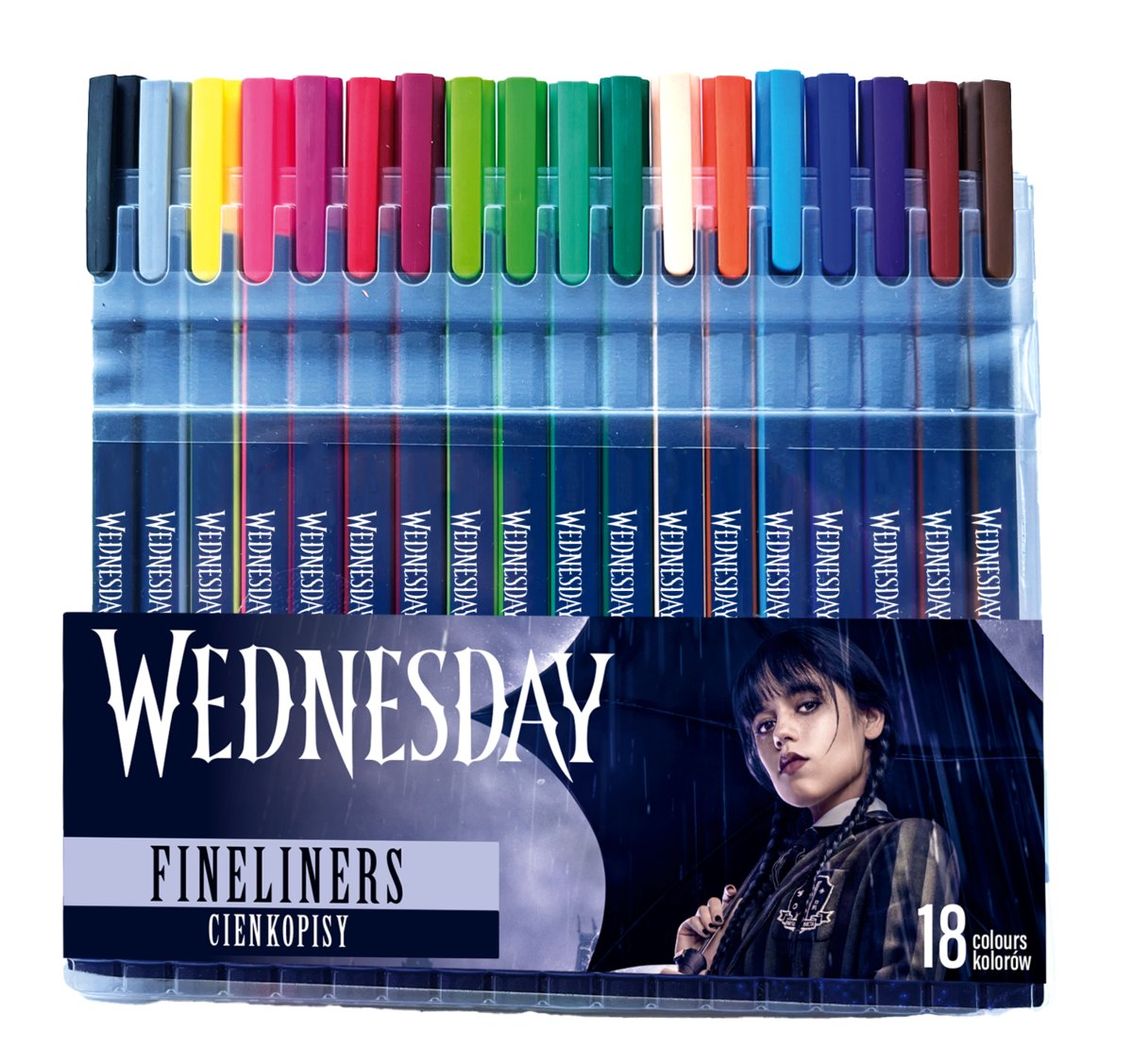 Cienkopisy trójkątne 0,4 mm Wednesday - 18 kolorów