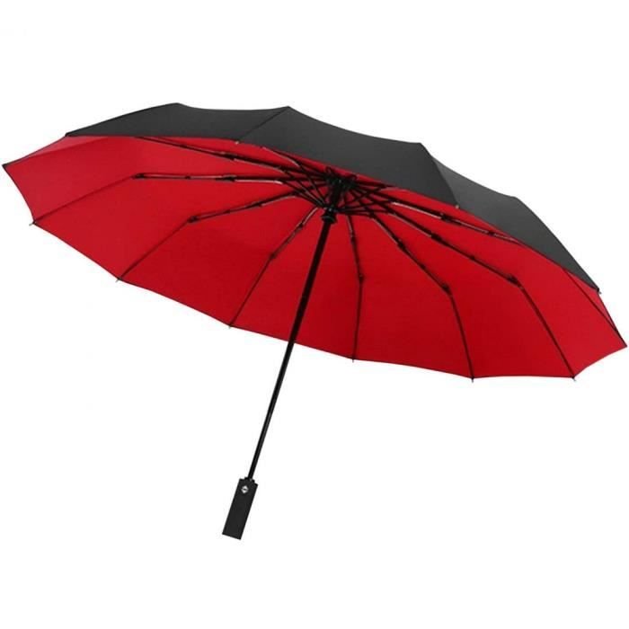 Parasol kompaktowy - 105 cm - Czarny / Czerwony