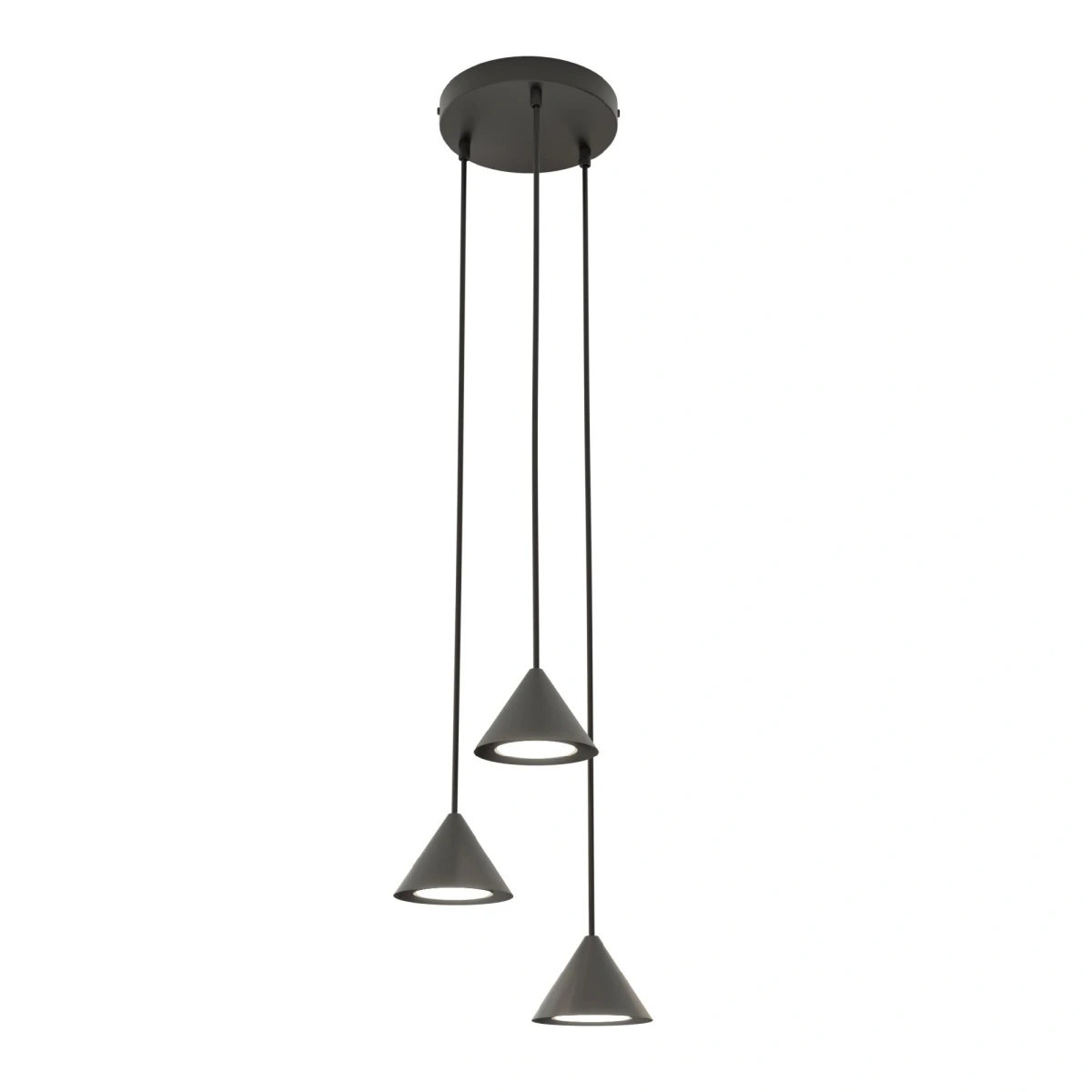 Elite 3 Premium Black - lampa wisząca w kolorze czarnym, trzy klosze