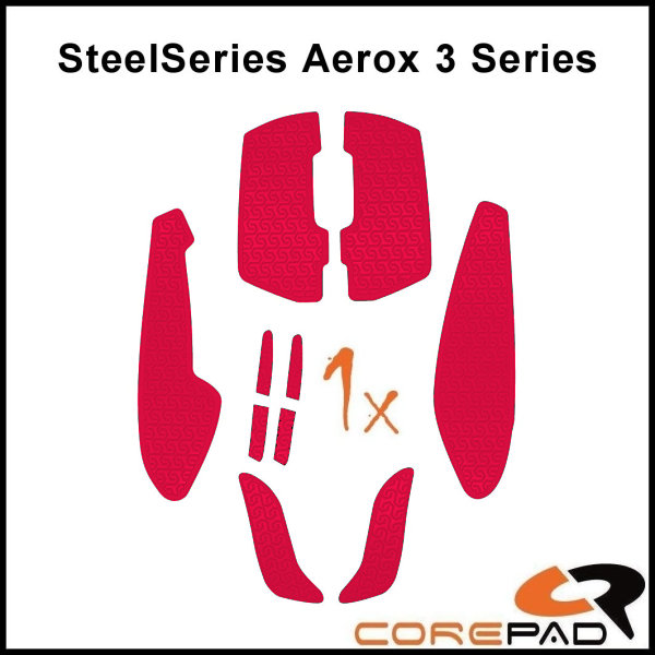 Grip Corepad SteelSeries Aerox 3 Series czerwony