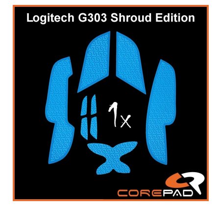 Grip Corepad Logitech G303 Shroud Blue