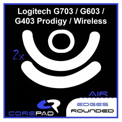 2 x CorePad Ślizgacze Logitech G403 G603 G703 AIR
