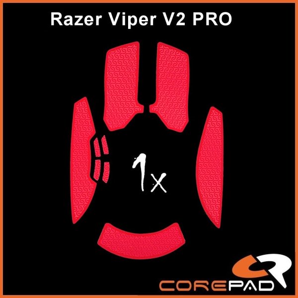 Grip Corepad Soft Grips Razer Viper v2 Pro czerwony