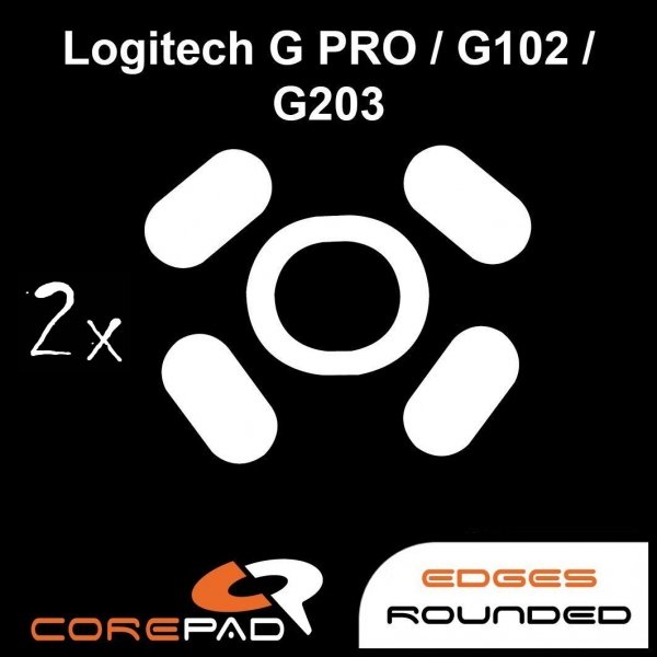 2 x CorePad Ślizgacze Logitech G PRO G102 G203