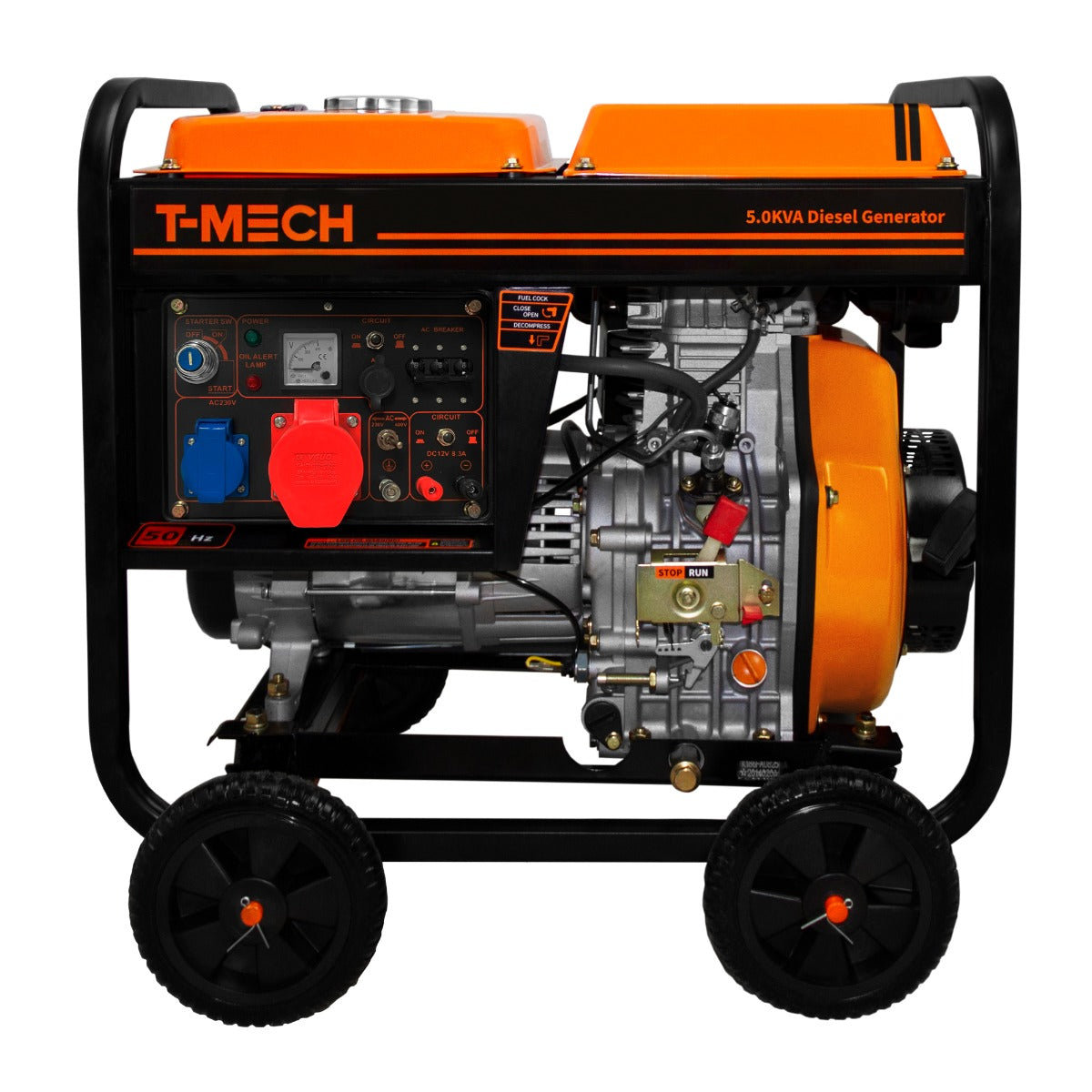 T-Mech  Generator Diesel Przenośny 5kVA Open Frame