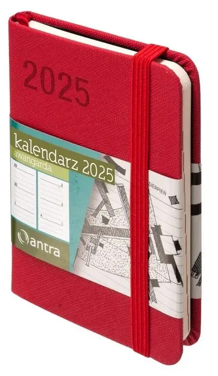 Kalendarz 2025 A7 Awangarda TDW czerwony - -