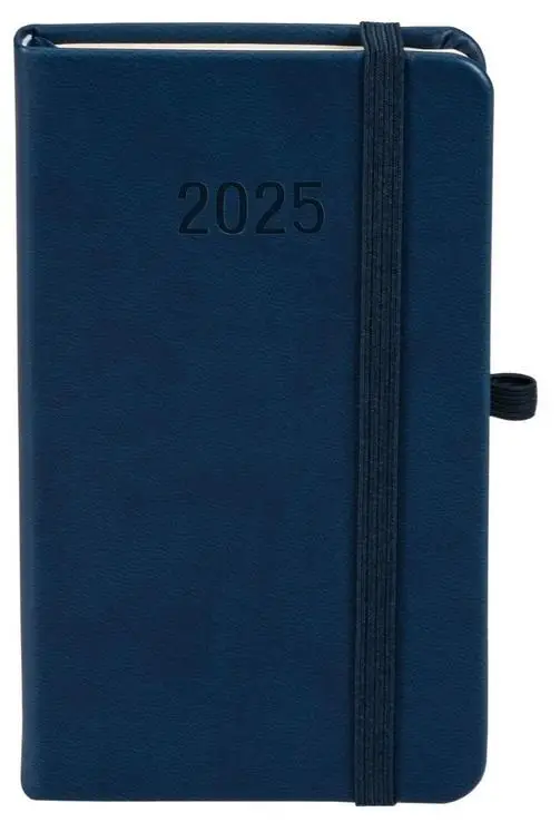 Kalendarz 2025 A6 Memofix TDW granatowy - -