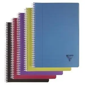 Kołonotatnik A4/90K linia PP Intensive mix (5szt) - Clairefontaine