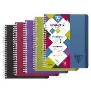 Kołonotatnik A5+/90K linia PP mix (5szt) - Clairefontaine