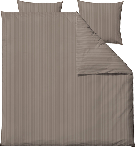 Pościel Noble 200 x 220 cm taupe z 2 poszewkami na poduszki 60 x 63 cm