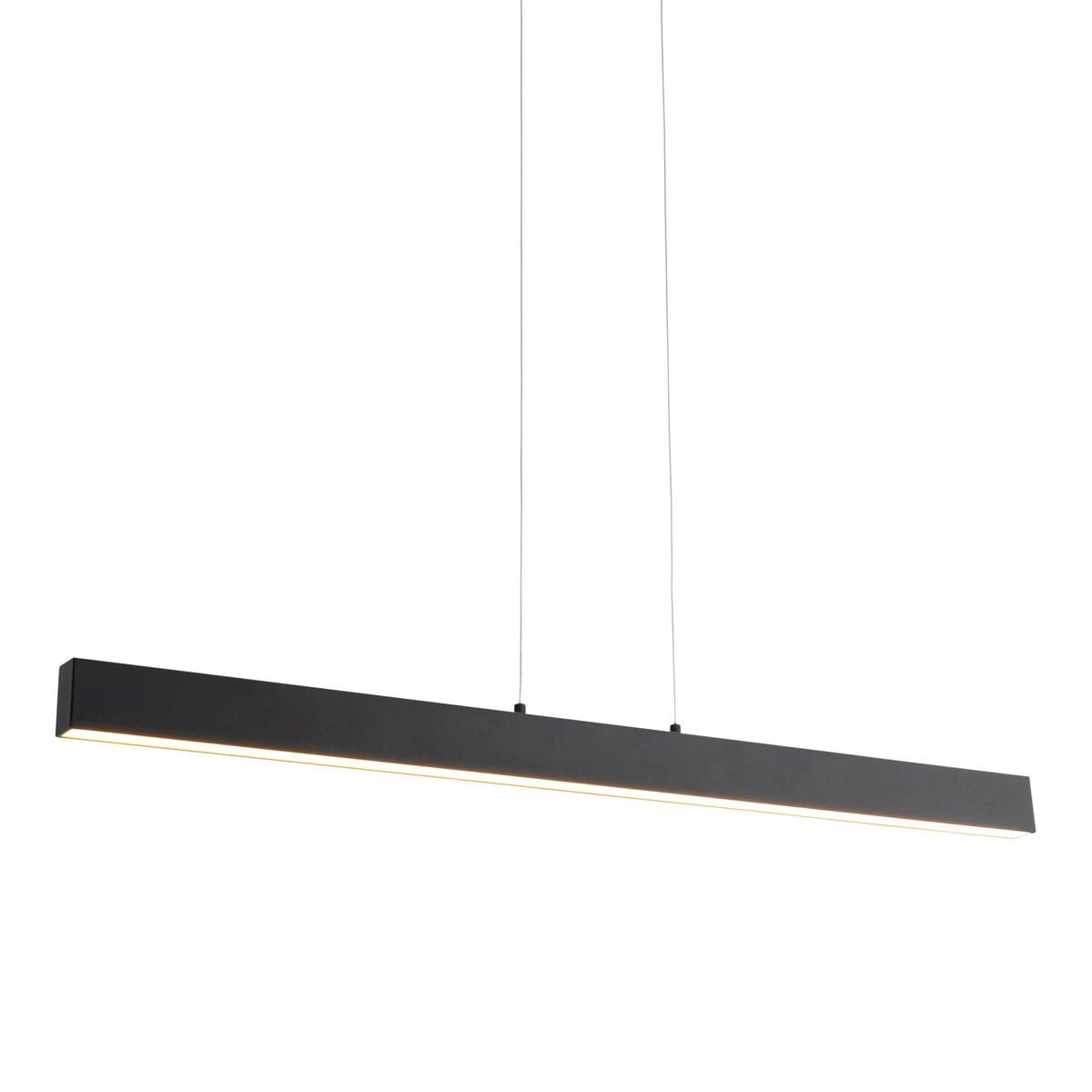 QAZQA Professional Czarna lampa wisząca zdiodą LED, ściemniacz 3-stopniowy 2700-4000K - Keane