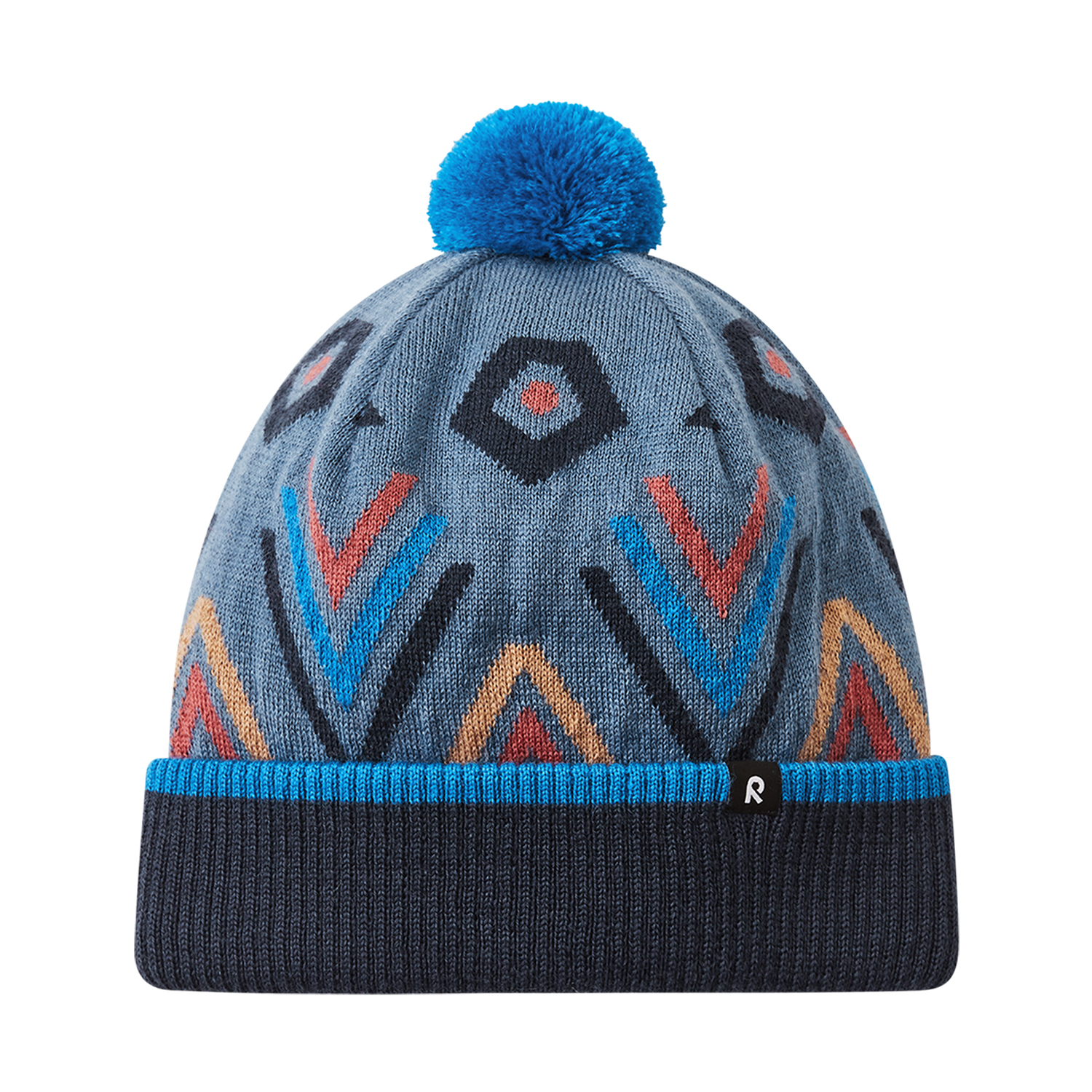 Dziecięca czapka z merino Reima Koillinen blue ocean - 52/54 cm