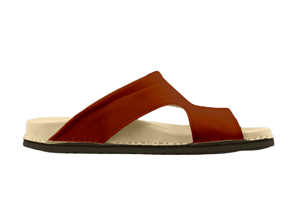 ABAT ROZM. 38 Klapki medyczne, profil ortopedyczny, model motylek, brązowe