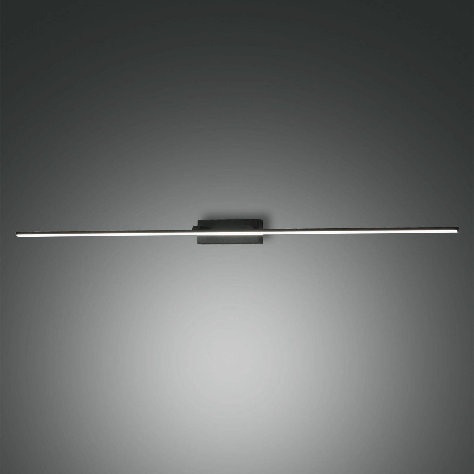 Fabas Luce Oświetlenie lustra LED Nala, czarne, szerokość 110 cm, metalowe