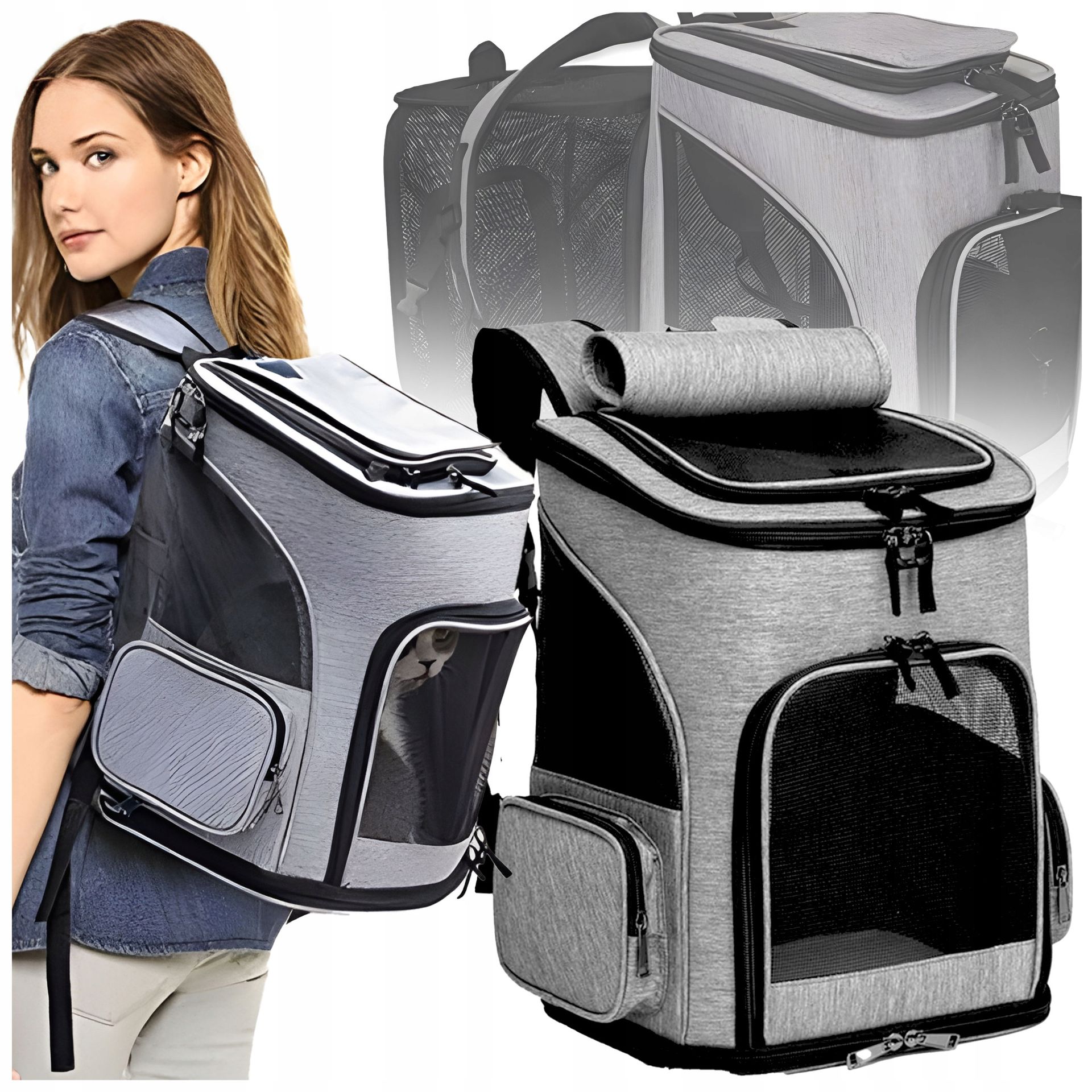 Transporter Dla Kota Psa Plecak Torba Z Otworami Wentylacyjnymi Rozkładany