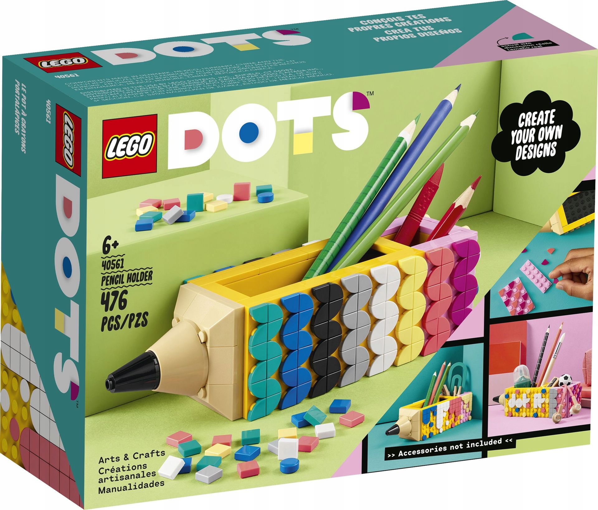 Oryginalne Lego Piórnik 40561 Dots Pojemnik na długopisy 476 elementów