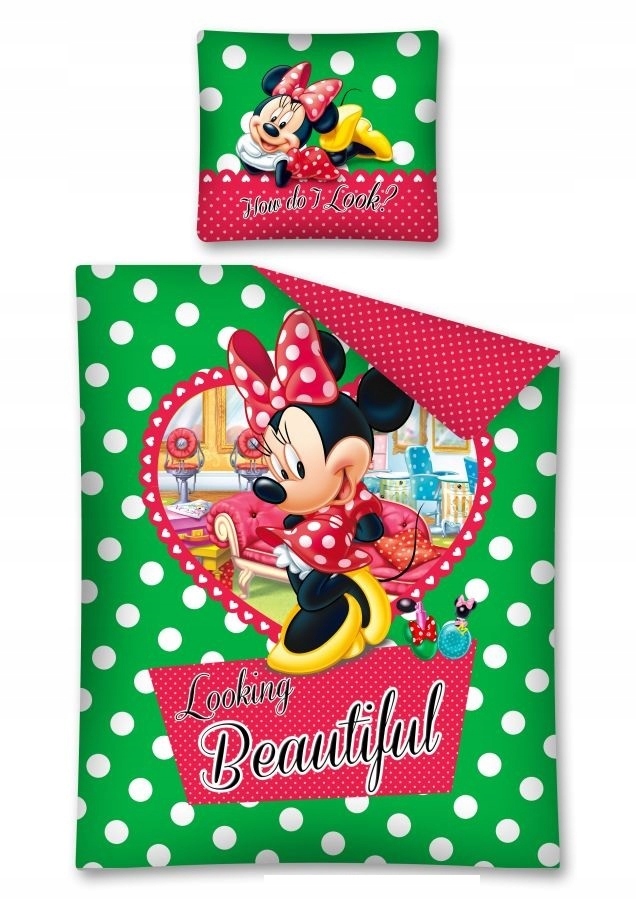 pościel dziecięca Myszka Minnie Mini Miki 160x200
