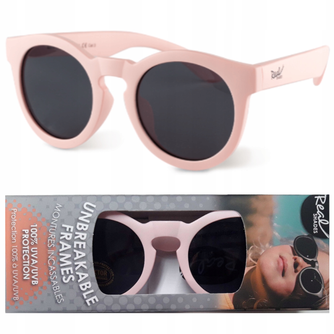 Okulary Przeciwsłoneczne Dziecięce Real Shades Chill Dusty Rose Fashion 10+
