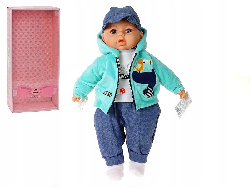 Lalka Chłopiec 45cm Smoczek+ opakowanie prezentowe