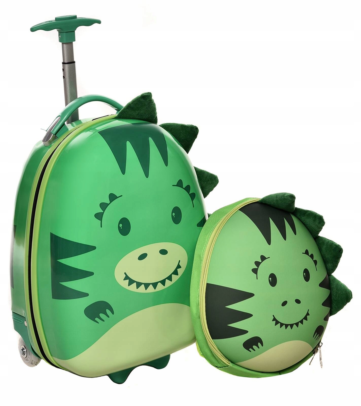 Dinozaur 3D Zestaw Walizka Podróżna Led Dla Dzieci Bagaż Na Kółkach Plecak