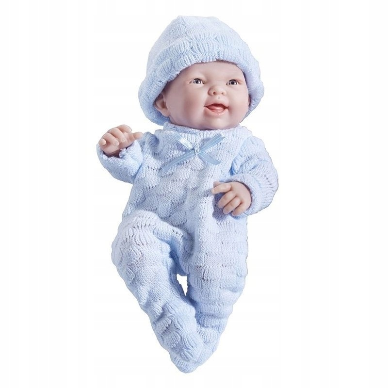 Muecas Guca Lalka hiszpańska bobas Adrian w beżowo-czerwonym ubranku 46 cm MG510