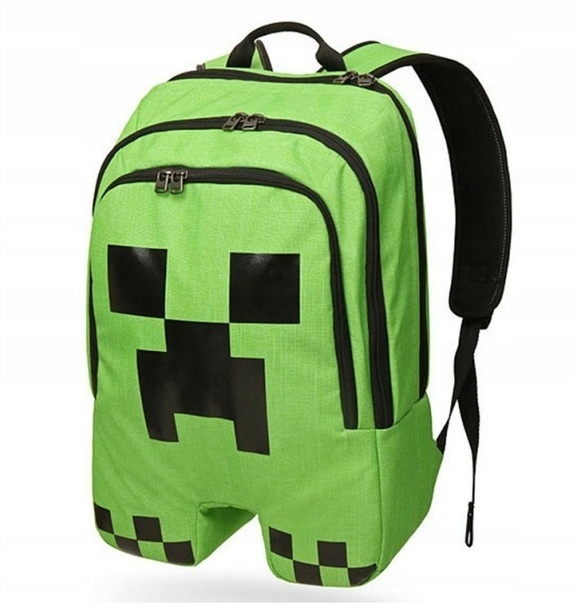 Minecraft Plecak Szkolny Tornister Creeper Zielony