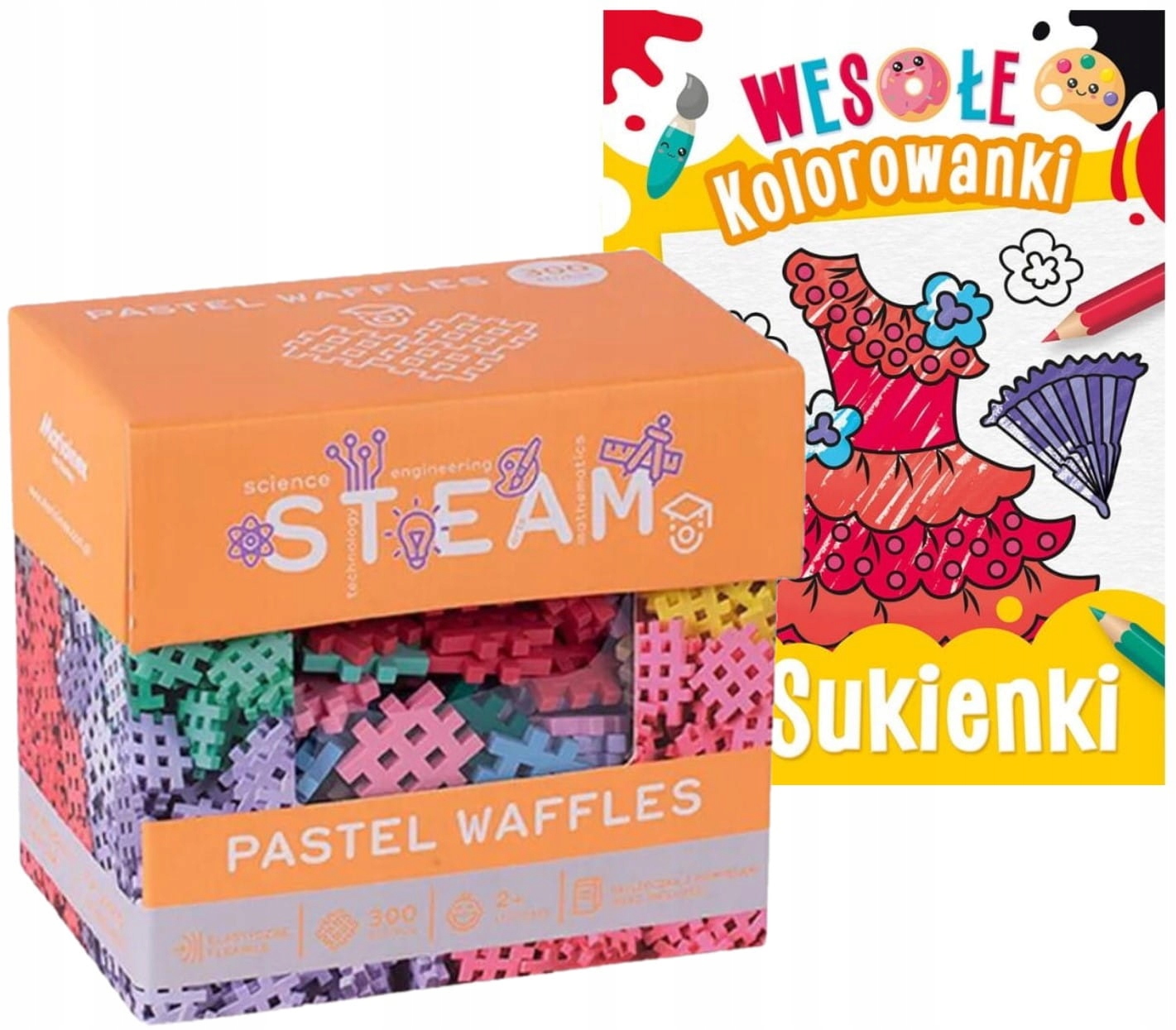 Marioinex Klocki Konstrukcyjne Wafle Mini Waffle Pastel 300 el.