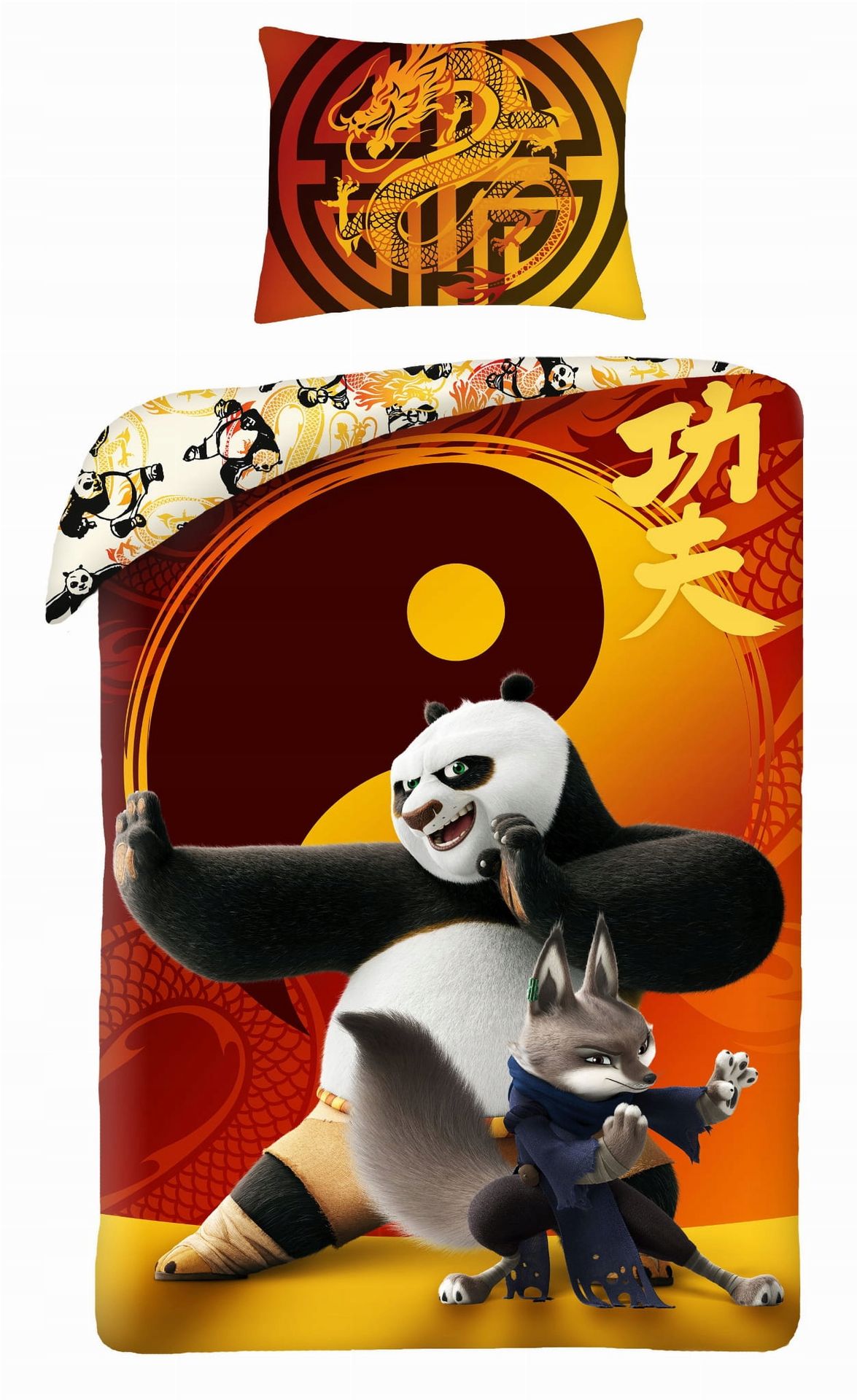 Pościel bawełniana 140x200 Kung Fu Panda