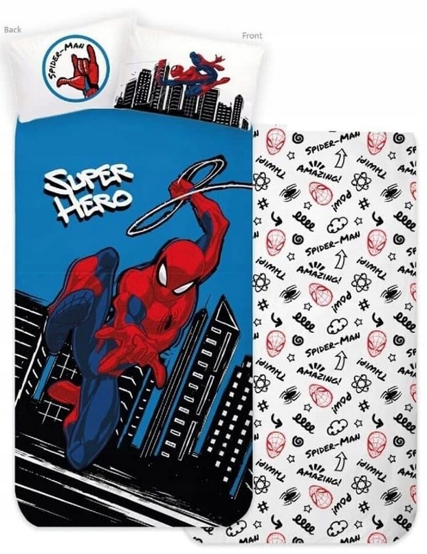 Pościel bawełniana 140x200 Mavel Spider-Man Spiderman Poszewka oryginalna