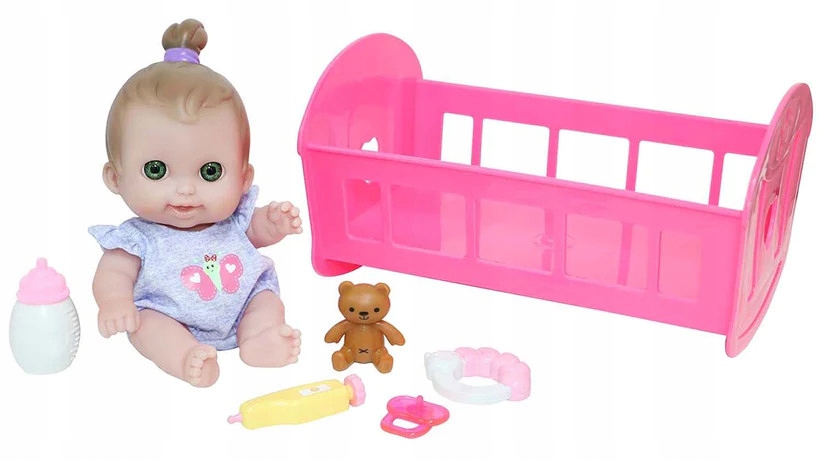Laleczka z serii Lil' Cutesies, łóżko i akcesoria Berenguer 17432 24 cm