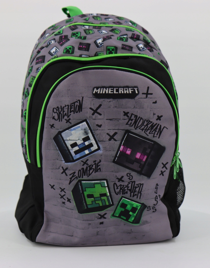 Plecak Minecraft 3 komory wymiary: 44 x 30 x 17,5 cm