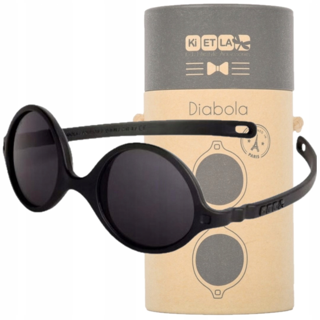 Ki Et La Okulary Przeciwsłoneczne Dziecięce Kietla Diabola Black Czarne 0-1