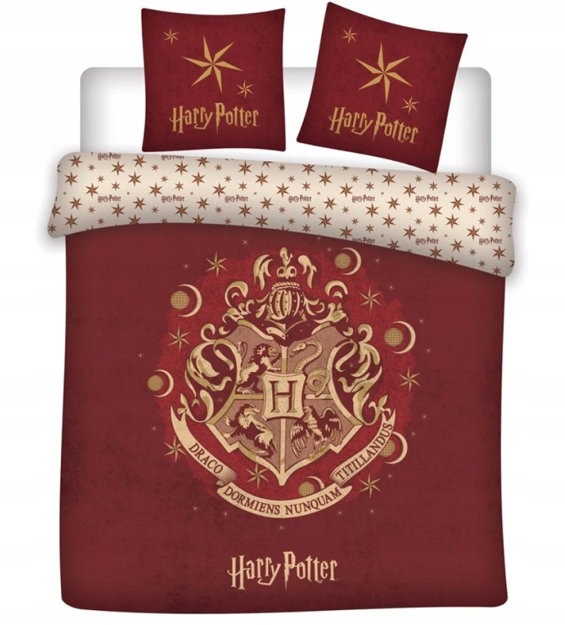 Harry Potter 200X200 Komplet Pościeli Poszwa Poduszki Kołdrę