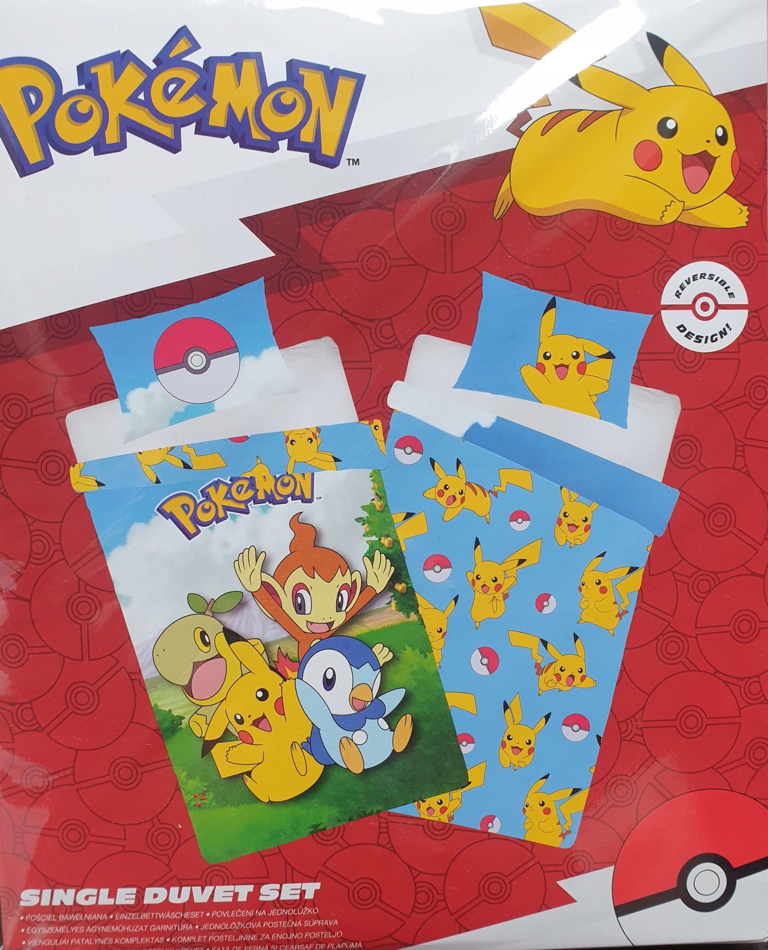Pościel Pokemon Pościel Pikachu Chimchar Piplup Turtwig Pokeball 140x200