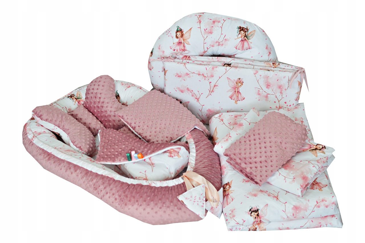 Zestaw Komplet Wyprawka Dla Noworodka Pościel Poduszka Kokon Rogal Kocyk