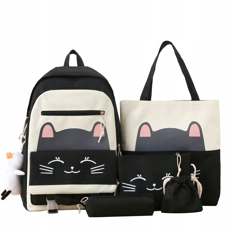 Plecak Szkolny Tornister Dla Dziewczynki Kot Kotek Fiolet Klasy Klasa 1 3