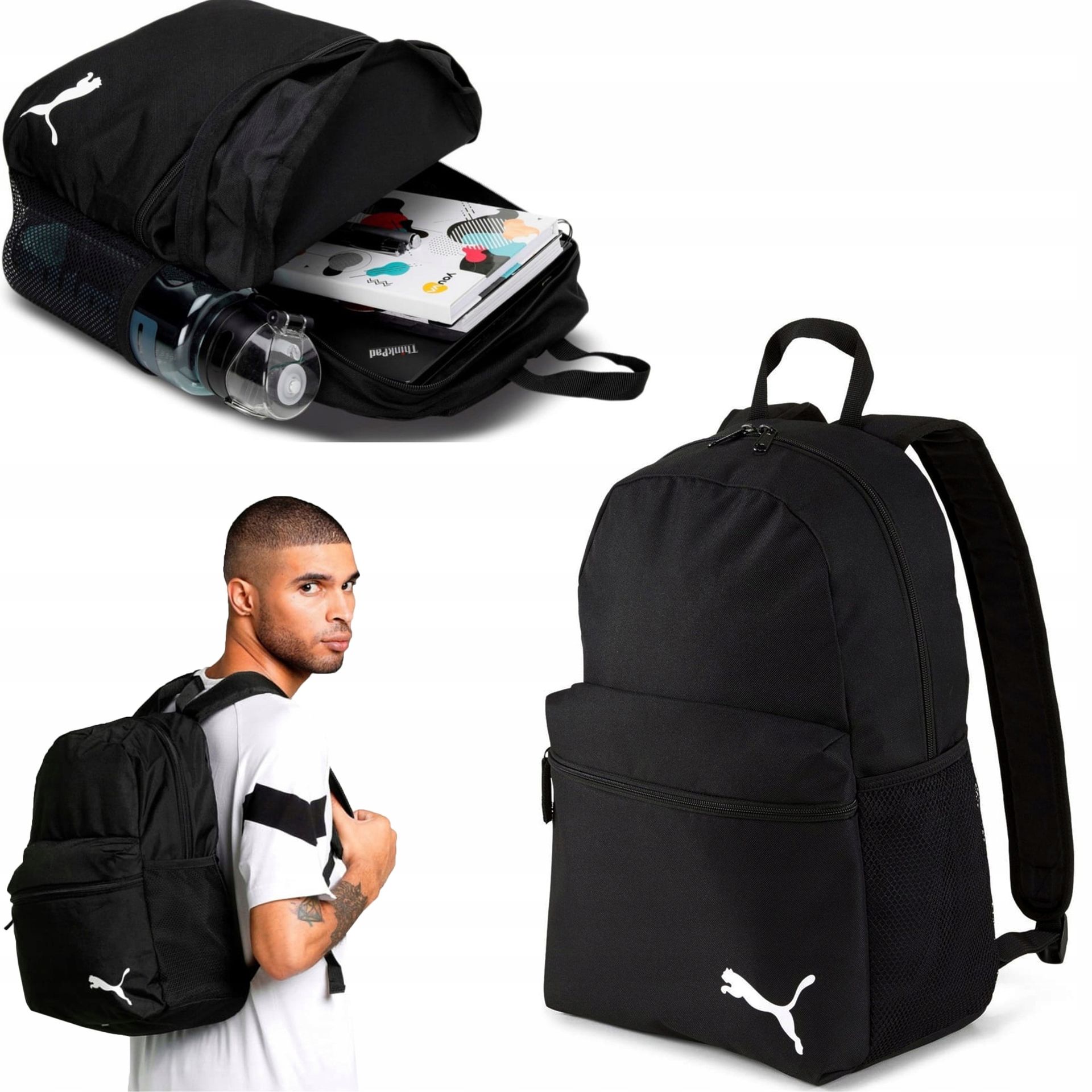 Plecak Puma czarny klasyczny uniwersalny 1 dniowy