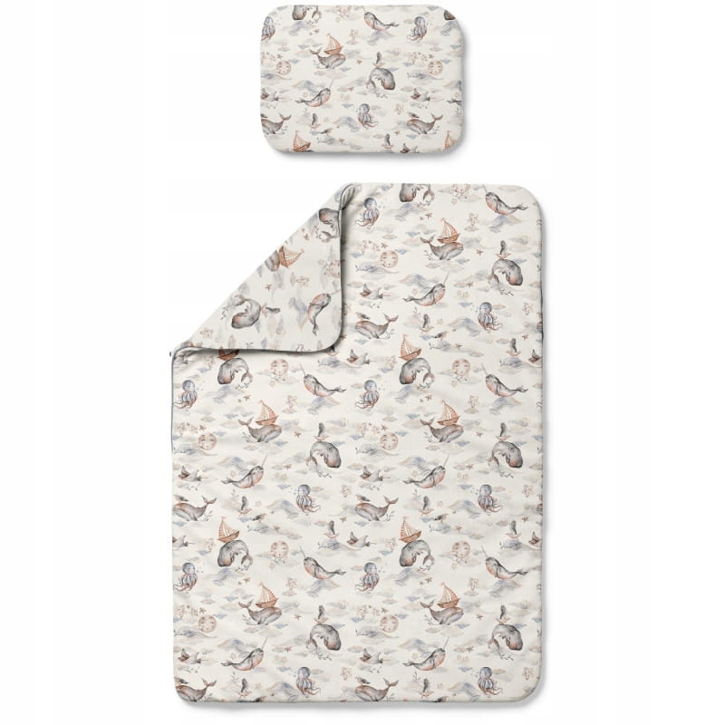 Babysteps Pościel dwustronna z wypełnieniem 75x100 Magic Sea Animals