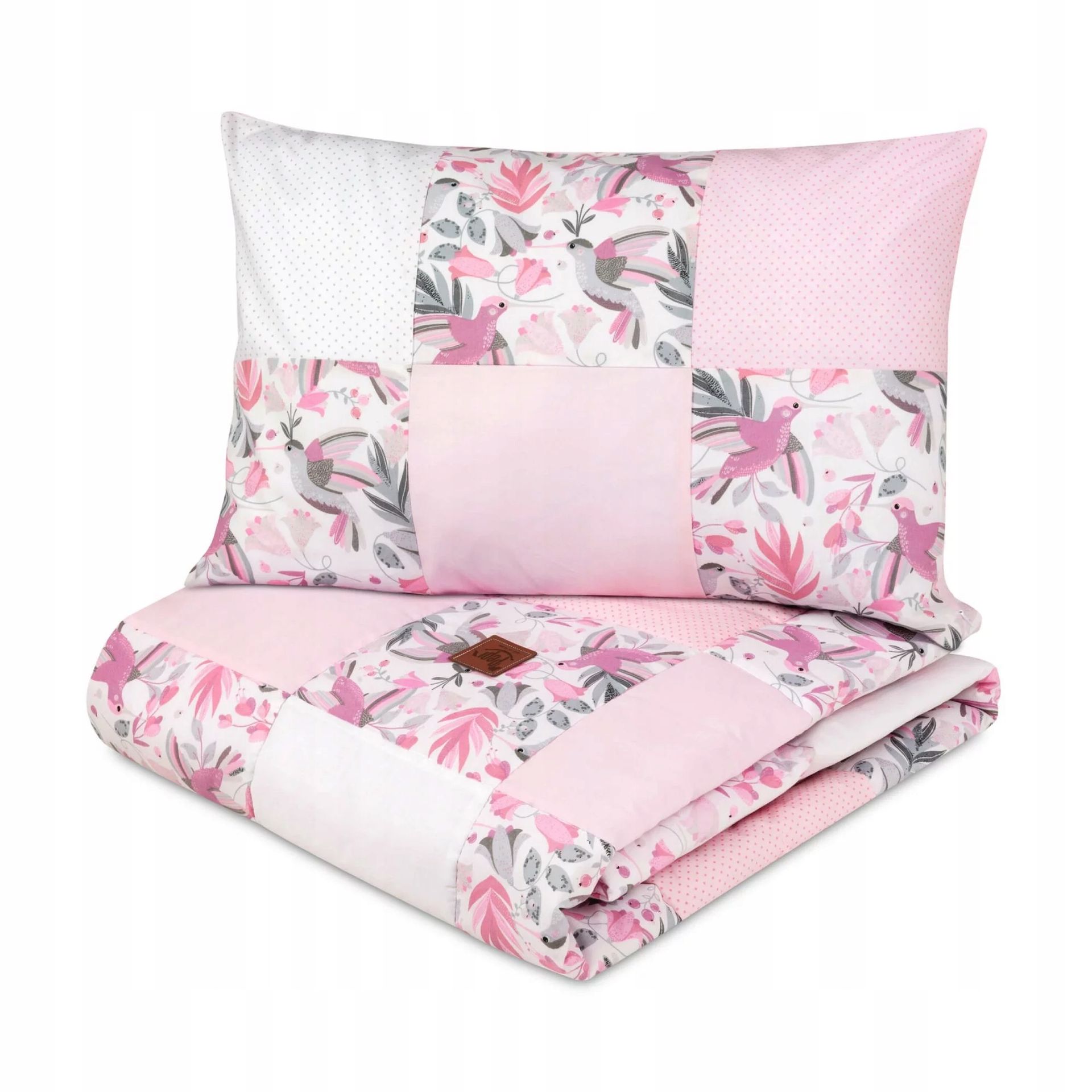 Pościel dla dzieci Kołderka patchwork 100x140 z poszewką na poduszkę 40x60