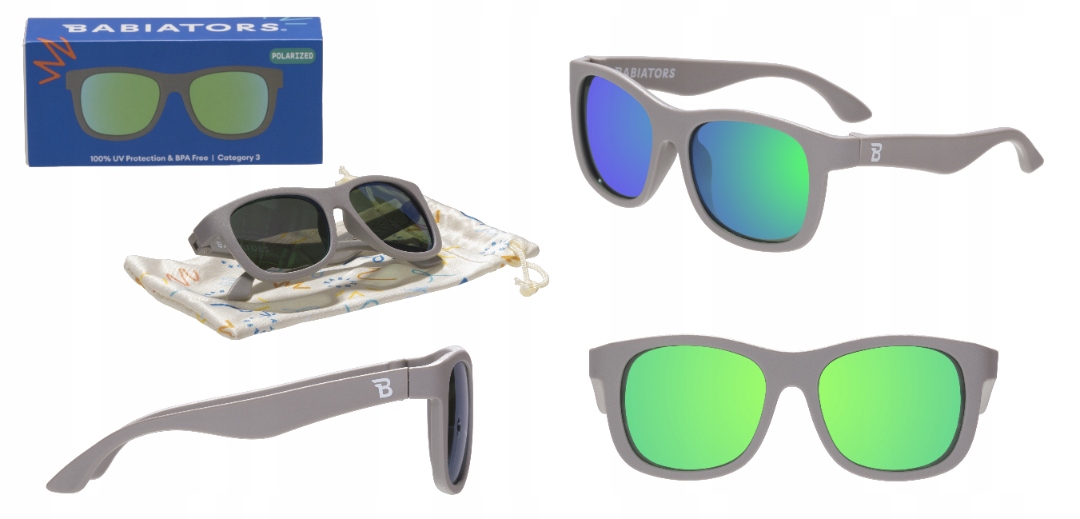 Babiators Graphite Gray Okulary przeciwsłoneczne dla dzieci 6+ Polaryzacja