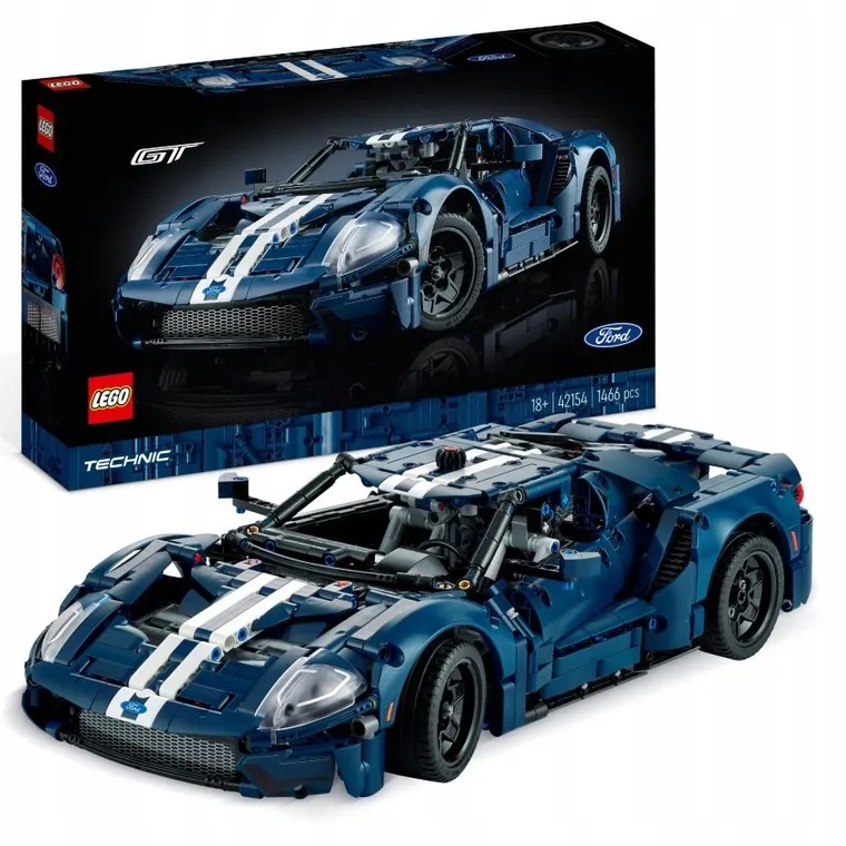 Lego Technic Duży Samochód Ford Gt Model 1466 El.