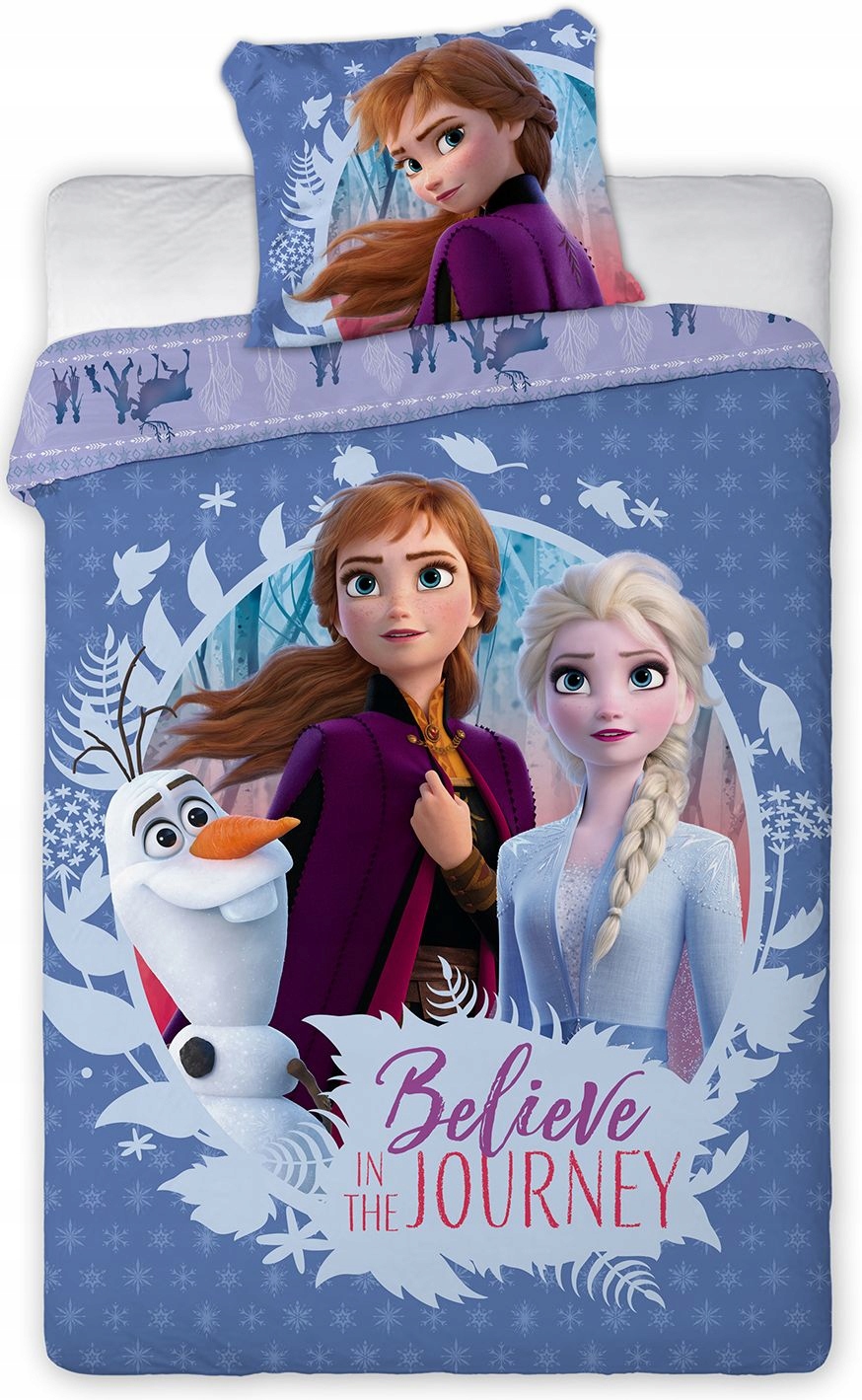 Pościel Frozen Kraina Lodu Elsa Anna Bałwanek Olaf Disney 140x200 Bawełna